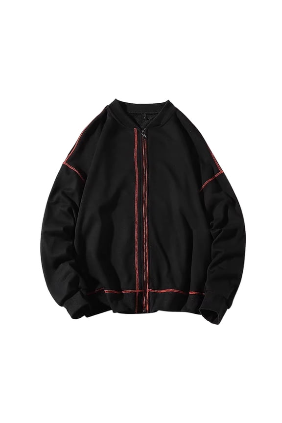 Men's Sweater Coat Casual Baseball Cardigan Jacket Loose Fit Fashion Outerwear Comfortable Warm Knit Pullover