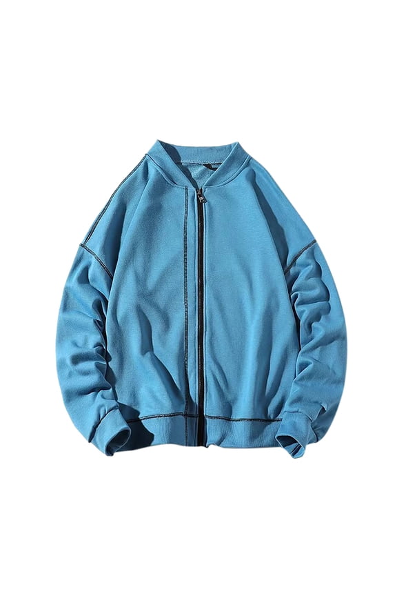 Men's Sweater Coat Casual Baseball Cardigan Jacket Loose Fit Fashion Outerwear Comfortable Warm Knit Pullover