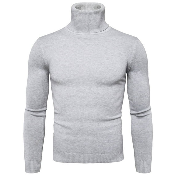 Men's Sweater Coat Turtleneck Solid Soft Slim Fit Winter Autumn Top for Men Versatile Comfortable Lightweight Knitwear