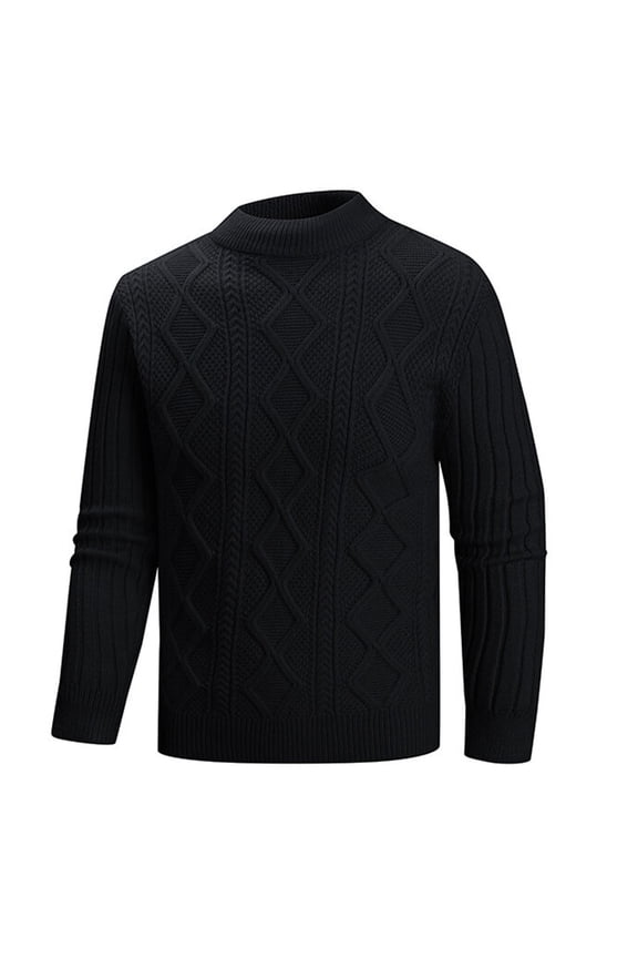 Men's Sweater Korean Style Knit Pullover Base Layer Casual Long Sleeve Top for Men