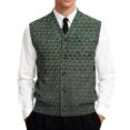 thumbnail image 1 of Men's Sweater Vest Dress Knit V Neck Button Sleeveless Casual Cardigan Sweaters Gray L, 1 of 7