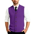 thumbnail image 1 of Men's Sweater Vest Solid Color V Neck Button Down Sleeveless Cardigan Vest, 1 of 7