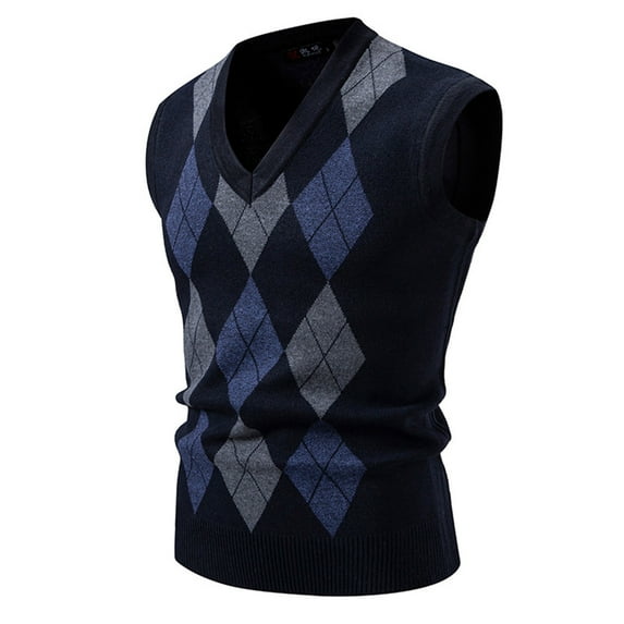 Men's Sweater Vest - V-Neck Sleeveless Casual Slim Fit Pullover Knitwear Waistcoat