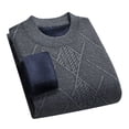 thumbnail image 1 of Men's Sweaters Casual Button Up Wool Blend Jacket V Neck Soft Knitted Plaid Pockets Cardigan Winter Warm Jacket (L, Gray), 1 of 2