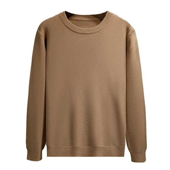 Men's Sweaters Crewneck Winter Long Sleeve Solid Color Casual Business Knit Coat
