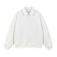 thumbnail image 1 of Men's Sweaters with Collar Long Sleeve Knit Pullover Sweatshirts Long Sleeve Solid Color Fashion Casual Tops (XL, White), 1 of 4