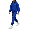 thumbnail image 1 of Men's Sweatpant Sets 2 Piece Hoodie Sweatsuits Love Heart Printed Valentines Day Suits Casual Jogging Outfits (M, Blue), 1 of 6
