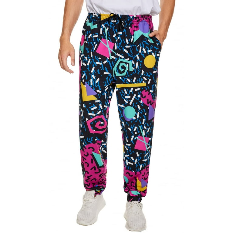 Men s Sweatpants 80s 90s Retro Workout Pants for Men Women Vintage