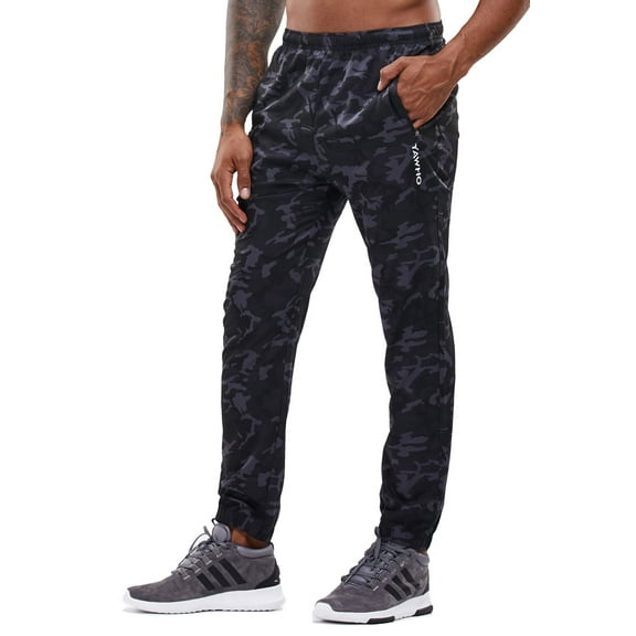 Men's Sweatpants Athletic Jogging Pants Sport Joggers Trousers for Workout,Gym,Running,Training with Zipper Pockets