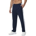 thumbnail image 1 of Men's Sweatpants Athletic Lounge Pants Open Bottom Casual Jersey Pants for Men with Pocket Navy S, 1 of 7