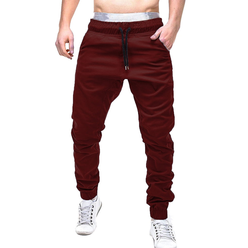 Men's Sweatpants Casual Elastic Joggings Sport Baggy Pockets Pants