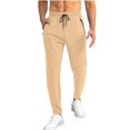 thumbnail image 1 of ZQUUVOU Men's Sweatpants Casual Sports Popular Waist Drawstring Joggers Tactical Loose Fit Pants For Men With Multi Pockets Pants Beige, 1 of 6