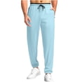thumbnail image 1 of Zwiiyzr Men's Sweatpants Casual Sports Popular Waist Drawstring Joggers Tactical Loose Fit Pants For Men With Multi Pockets Pants Light Blue, 1 of 6