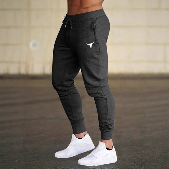 Men's Sweatpants Casual Thin Joggers Pants Outdoor Fitness Running Long Pants Solid Elastic Waist Sports Trousers