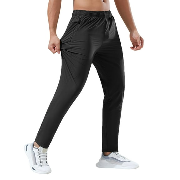 Men's Sweatpants with Comfortable Slim Fit, Lightweight Fabric, Handy Pockets and Adjustable Waist Suitable for Gym Workouts, Running, Travel, Sports or Casual Wear
