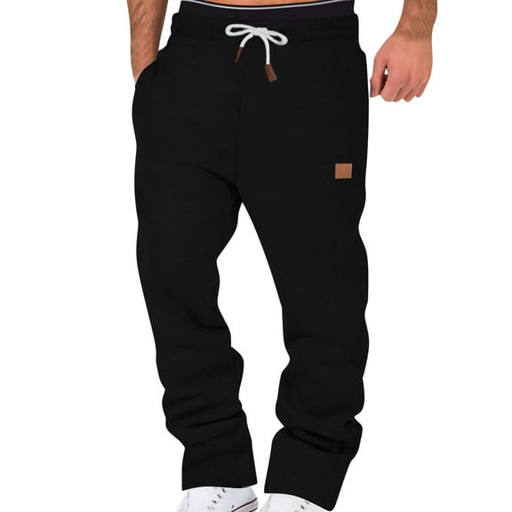 Men's Sweatpants with Durable Slim Fit, Soft Cotton Blend, Adjustable Waistband and Handy Pockets for Lounging, Running, Gym Training, Travel and Daily Comfort