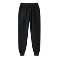 thumbnail image 1 of Men's Sweatpants Elastic Waist Cinched Bottom Casual Sweat Pants Active Cotton Knit Joggers for Men Big and Tall (XL, Black 01), 1 of 2