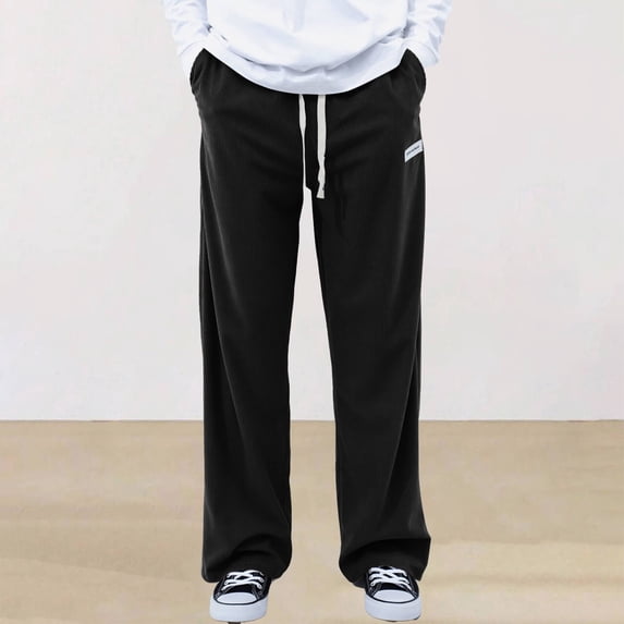 Men’s Sweatpants Elastic Waist Straight Leg Lightweight Joggers Running Pants Mens Active Pants