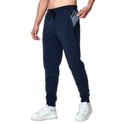 Mens Sweatpants Fleece Joggers Running Traning Track Athletic Pants with Zipper Pockets