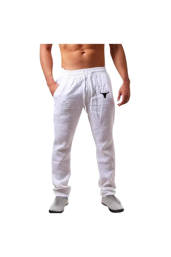 Men's Sweatpants Joggers Pants Athletic Running Petite/Regular/Tall Sweatpants with Pockets Tapered Casual Workout Pants White M