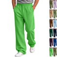 thumbnail image 1 of Men's Sweatpants Loose Fit Joggers Pockets Drawstring Heavyweight Fleece Lounge Athletic Pants for Men Fluorescent Green 3XL, 1 of 6