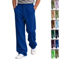 thumbnail image 1 of Men's Sweatpants Loose Fit Joggers Pockets Drawstring Heavyweight Fleece Lounge Athletic Pants for Men Royal Blue XL, 1 of 6