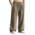 thumbnail image 1 of Men's Sweatpants Loose Striped Straight Leg Sweatpants For Men Elastic Waisted Wide Leg Pants Men's Drawstring waist Pants, 1 of 6