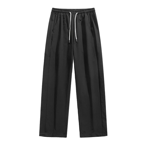 Men's Sweatpants Men’s Japanese Style Trouser Drawstring Elastic Waist Pleated Design Straight Leg Cotton Casual Pants