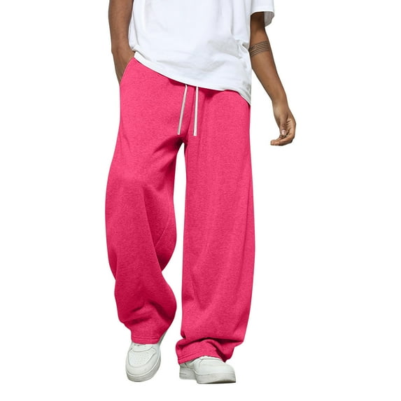 Mens Loose Fit Baggy Jogger Sweatpants, Drawstring Elastic Waist, S-3XL