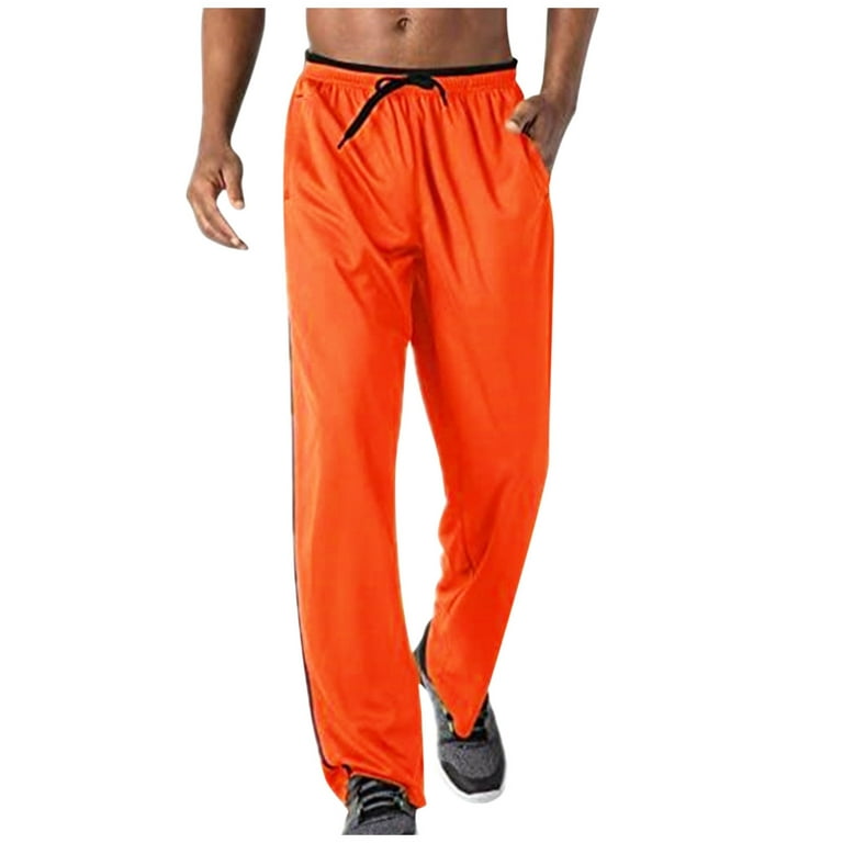 Men's Sweatpants Pockets Running Breathable Pants Zipper Mesh