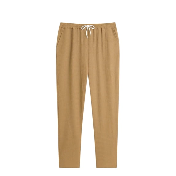 Men's Sweatpants Solid Color Casual Fashion Elastic Waist Loos Wide Leg Straight All Season Comfort