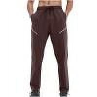 ZQUUVOU Men's Sweatpants Solid Color Casual Sports Pants Wide Comfortable Loose Pants Running Sports Pants Breathable Coffee