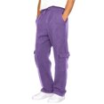 thumbnail image 1 of Men's Sweatpants Solid Color Drawstring Elastic Waist Pocket Loose Fit Joggers Purple M, 1 of 6