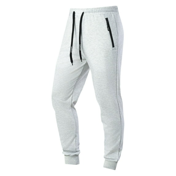 Men's Sweatpants With Pockets Under $10 Casual Fashion Sport Pocket Elastic Ankle Binding Solid Color Elastic Waist Jogger Pants