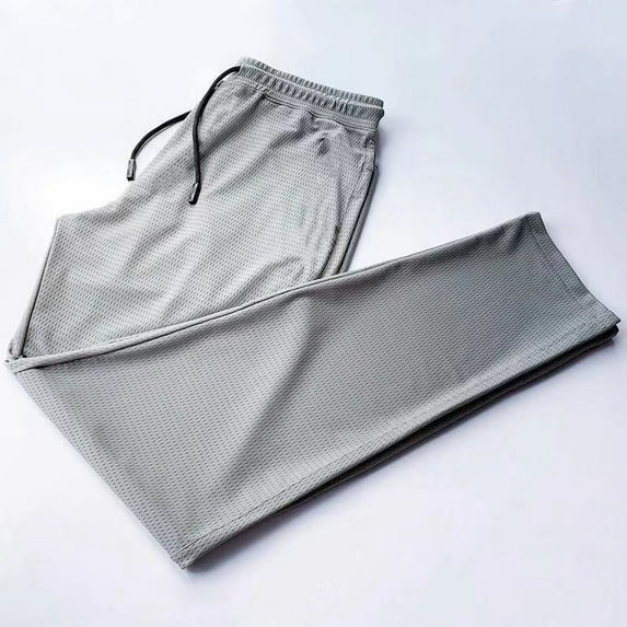 Men's Sweatpants With Pockets Under $5 Sports And Casual Pants Thin Pants Loose Air-conditioned Pants Nine Inch Mesh Pants