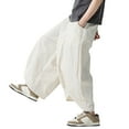 thumbnail image 1 of Men's Sweatpants – Workout Ready Techwear Joggers Men's Casual Summer Pants Wide Leg Breathable Comfortable For Outdoor Beach Daily Wear Split Hem Loose Fit, 1 of 6