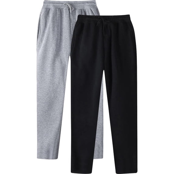 Men's Sweatpants for Men Drawstring Elastic Waist Solid Color Casual Sweat Length Pants
