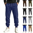 thumbnail image 1 of Men's Sweatpants with Pockets Elastic Drawstring Waist Cuffed Ankle Jogger Pants for Workout and Street Casual Daily Wear, 1 of 6