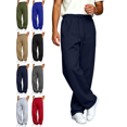 thumbnail image 1 of Men's Sweatpants with Pockets Elastic Waistband Wide Leg Athletic Joggers Solid Color Workout Running Hiking Casual Activewear, 1 of 7