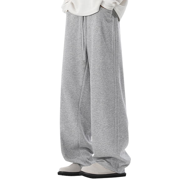 Men's Sweatpants with Pockets Men's Pants Casual Relaxed Fit Elastic Waist Mens Wide Leg Sweatpants Mens Sweatpants Joggers Lounge Pants Men