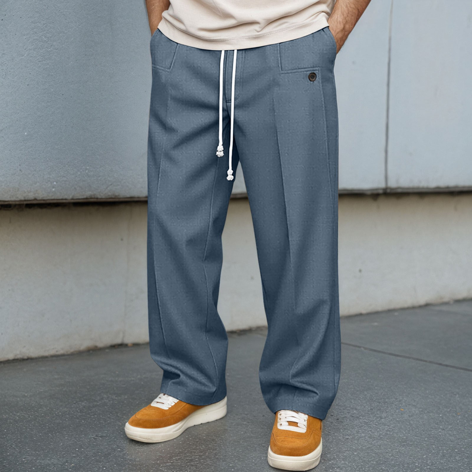 Men's Sweatpants with Pockets Mens Pants Relaxed Fit Elastic Waist ...