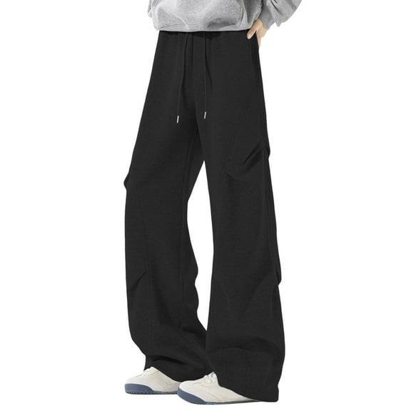 Men's Sweatpants with Pockets Pants for Men Relaxed Fit Elastic Waist Loose Fit Wide Leg Pants Mens Jogger Sweatpants Sweat Pants for Men