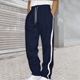 thumbnail image 1 of Men's Sweatpants with Pockets Pants for Men Relaxed Fit Elastic Waist Mens Wide Leg Sweatpants Mens Jogging Pants Athletic Pants for Men, 1 of 5
