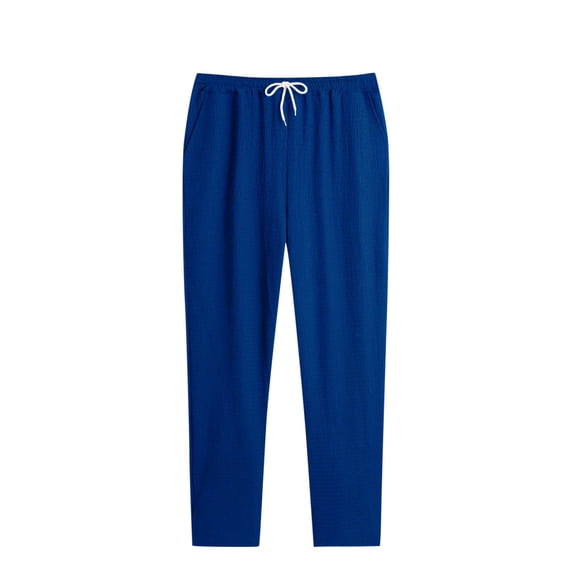 Men's Sweatpants with Pockets Solid Color Casual Fashion Elastic Waist Loos Wide Leg Straight All Season Comfort