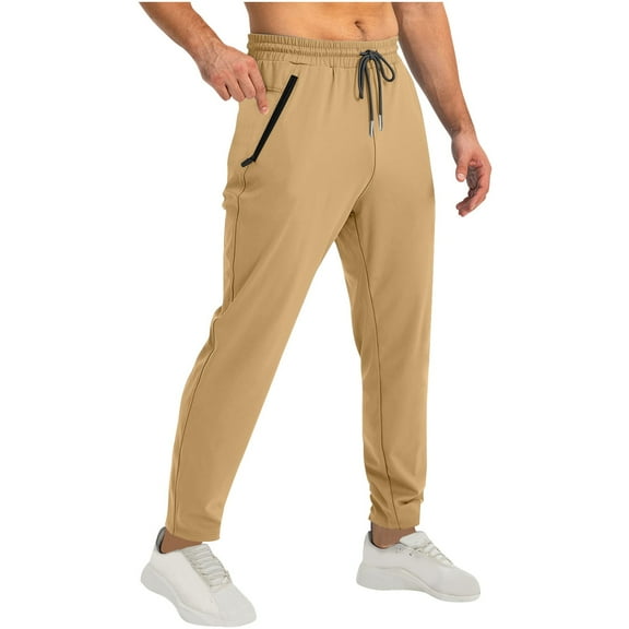 Men's Sweatpants with Zipper Pockets Fashion Lightweight Comfortable Soft Athletic Pants Traning Track Pants Joggers for Men Soccer, Running, Workout