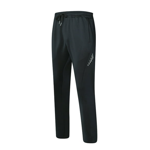 Men's Sweatpants with Zipper Pockets Polyester, Adjustable Drawstring, Great for Gym, Running & Casual Wear