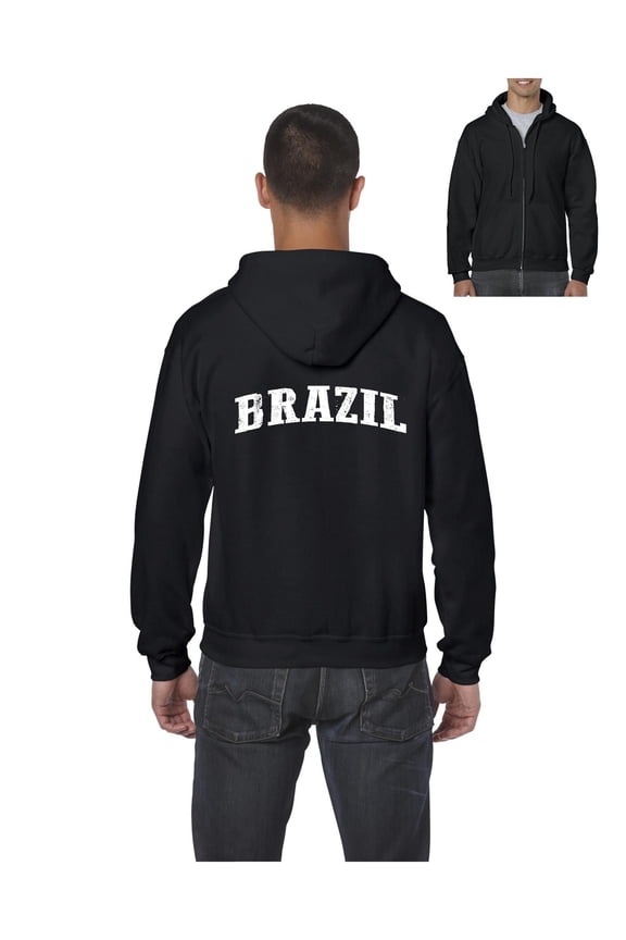 Men's Sweatshirt Full-Zip Pullover - Brazil