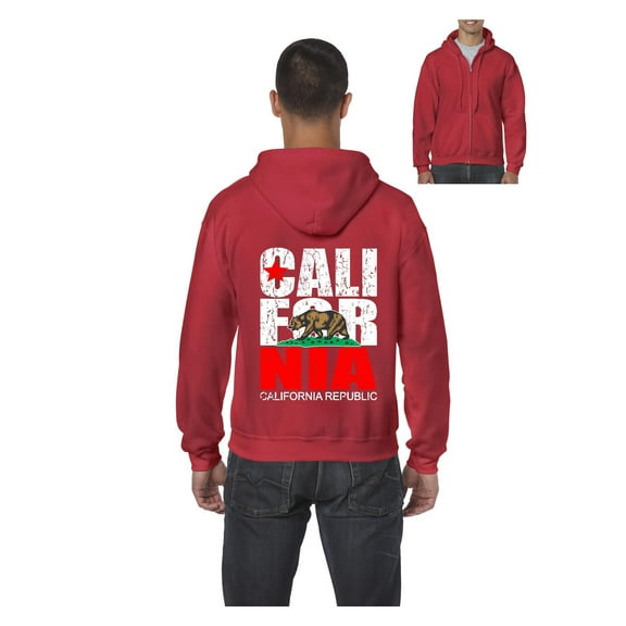 Men's Sweatshirt Full-Zip Pullover - California Cali