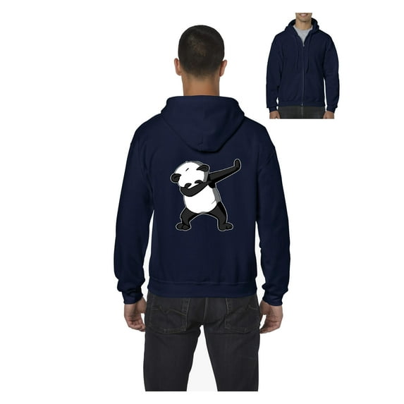 Men's Sweatshirt Full-Zip Pullover - Dancing Panda