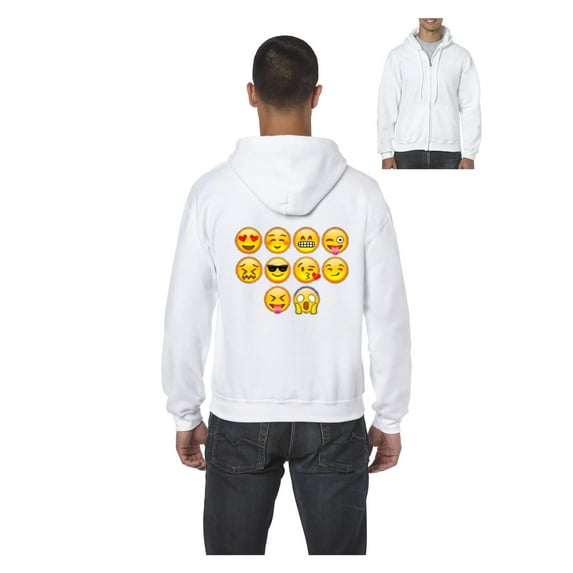Men's Sweatshirt Full-Zip Pullover - Emoji Entourage